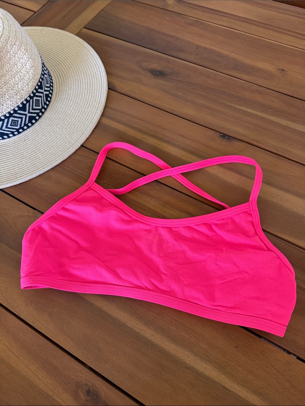 Jolyn Adrian Swim Top Size Small Bright Pink Bikini